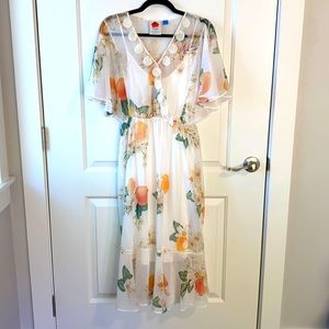 FARM Rio for Anthropologie Sheer Printed Dress